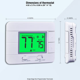 Garystat thermostat battery compartment open shows simple maintenance and replacements.