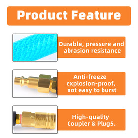 GASHER 1/4 in NPT female connection for easy mounting.