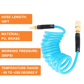 GASHER hose rated for 300 psi maximum working pressure for tool compatibility.
