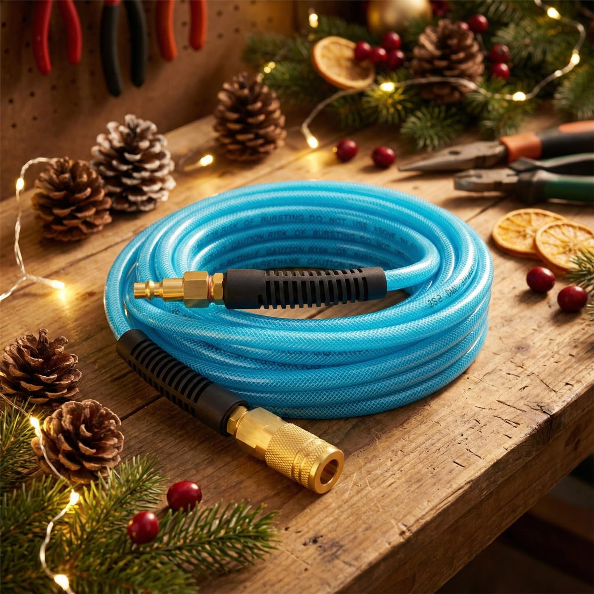 GASHER chemical-resistant air hose suitable for harsh workshop conditions.