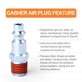 GASHER industrial M-style Type D plug for reliable fit.