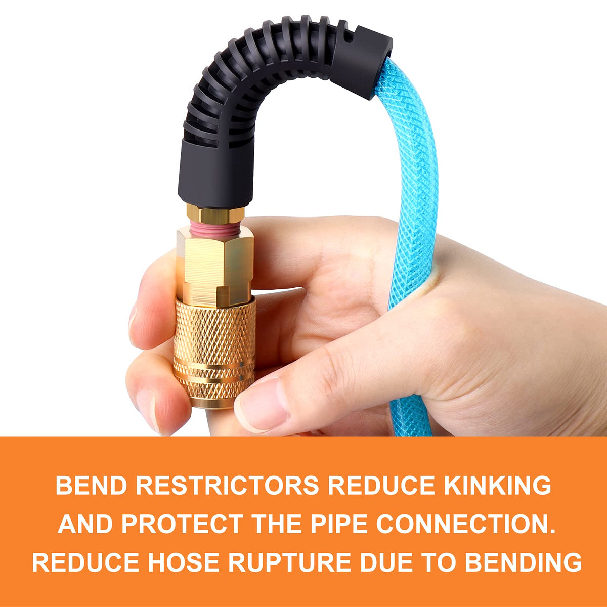 GASHER lightweight blue PU hose offering flexible, comfortable handling.