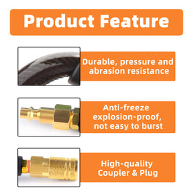 GASHER quick coupler plug 1/4 inch close-up for fast tool changes.