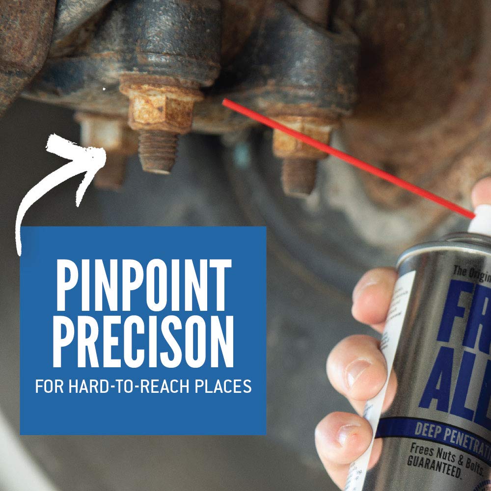 Gasoila Free All loosens a rusted bolt with a brief spray, reducing effort