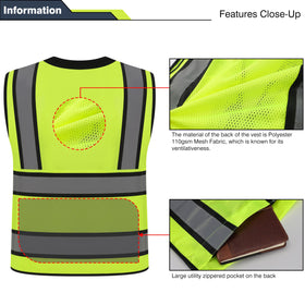 Gasoline Class 2 vest pocket layout highlighting easy access to tools.