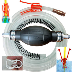 GasTapper Deluxe gas-action siphon pump showing fast fuel transfer