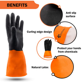 Gastody chemical gloves size S fit snugly for precise tasks.