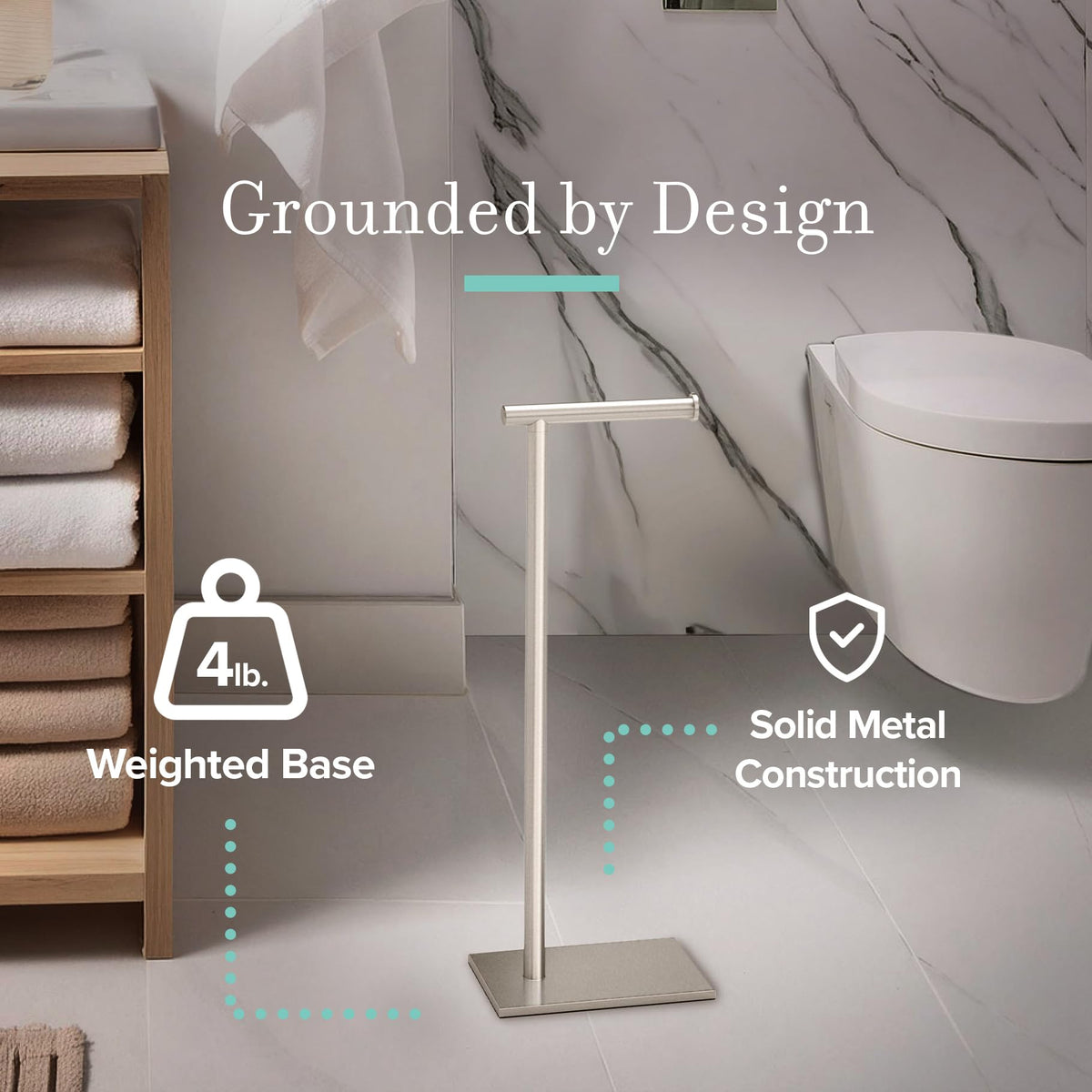 Gatco 1431SN satin nickel finish adds modern luxe to bathrooms.