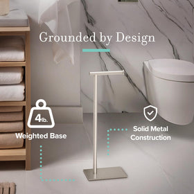 Gatco 1431SN satin nickel finish adds modern luxe to bathrooms.
