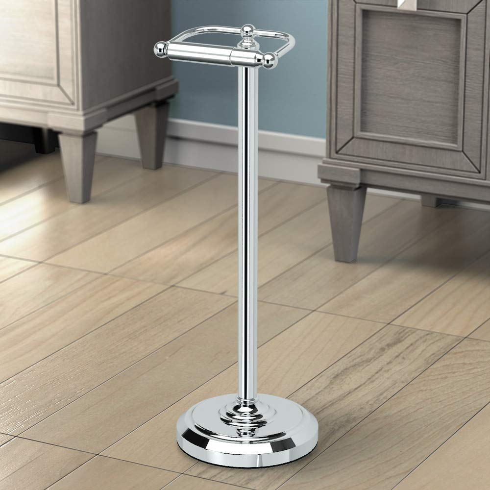 Gatco 1436C freestanding pedestal keeps tissue within reach.