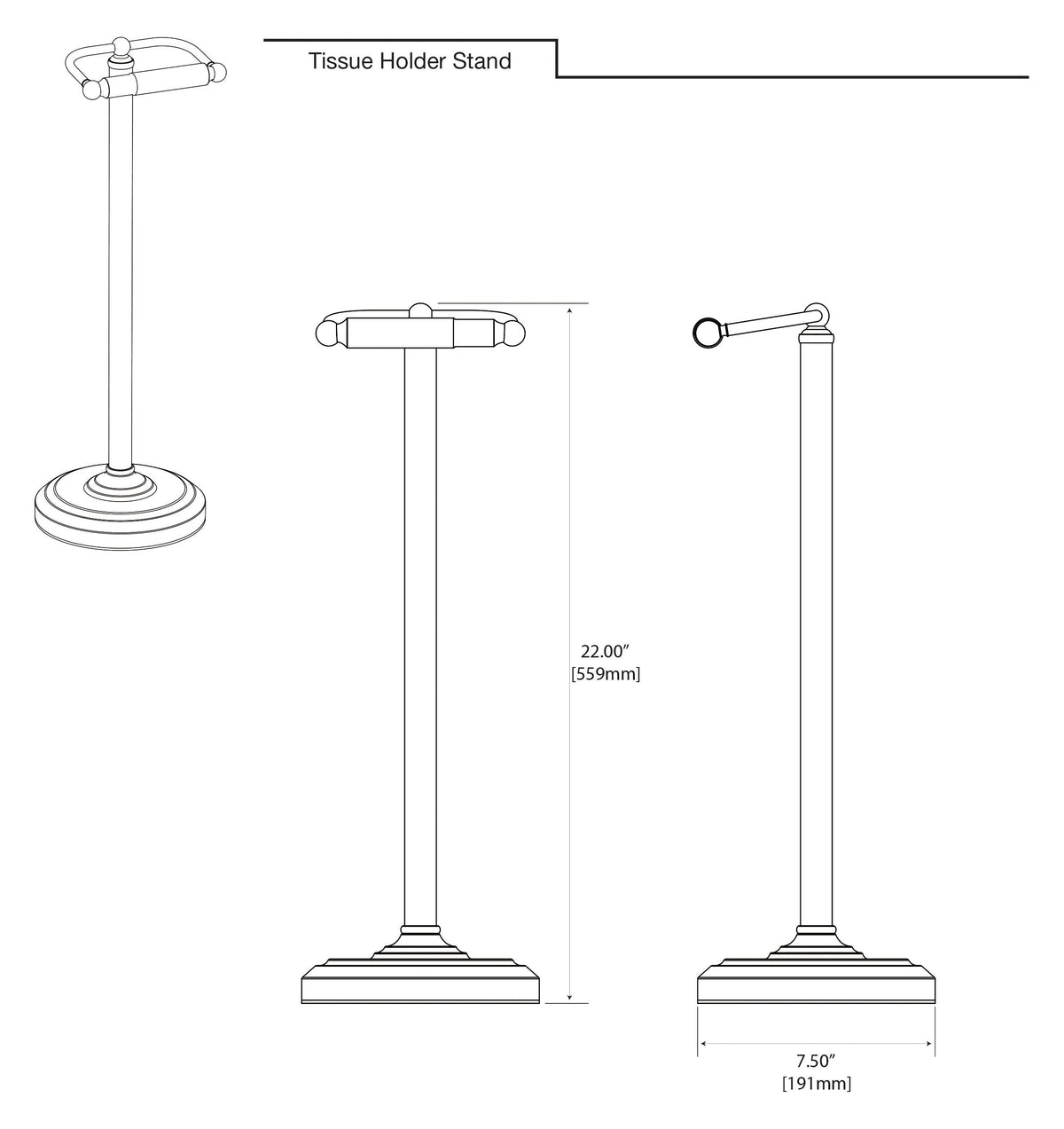 Gatco 1436MX weighted base provides stability on any floor