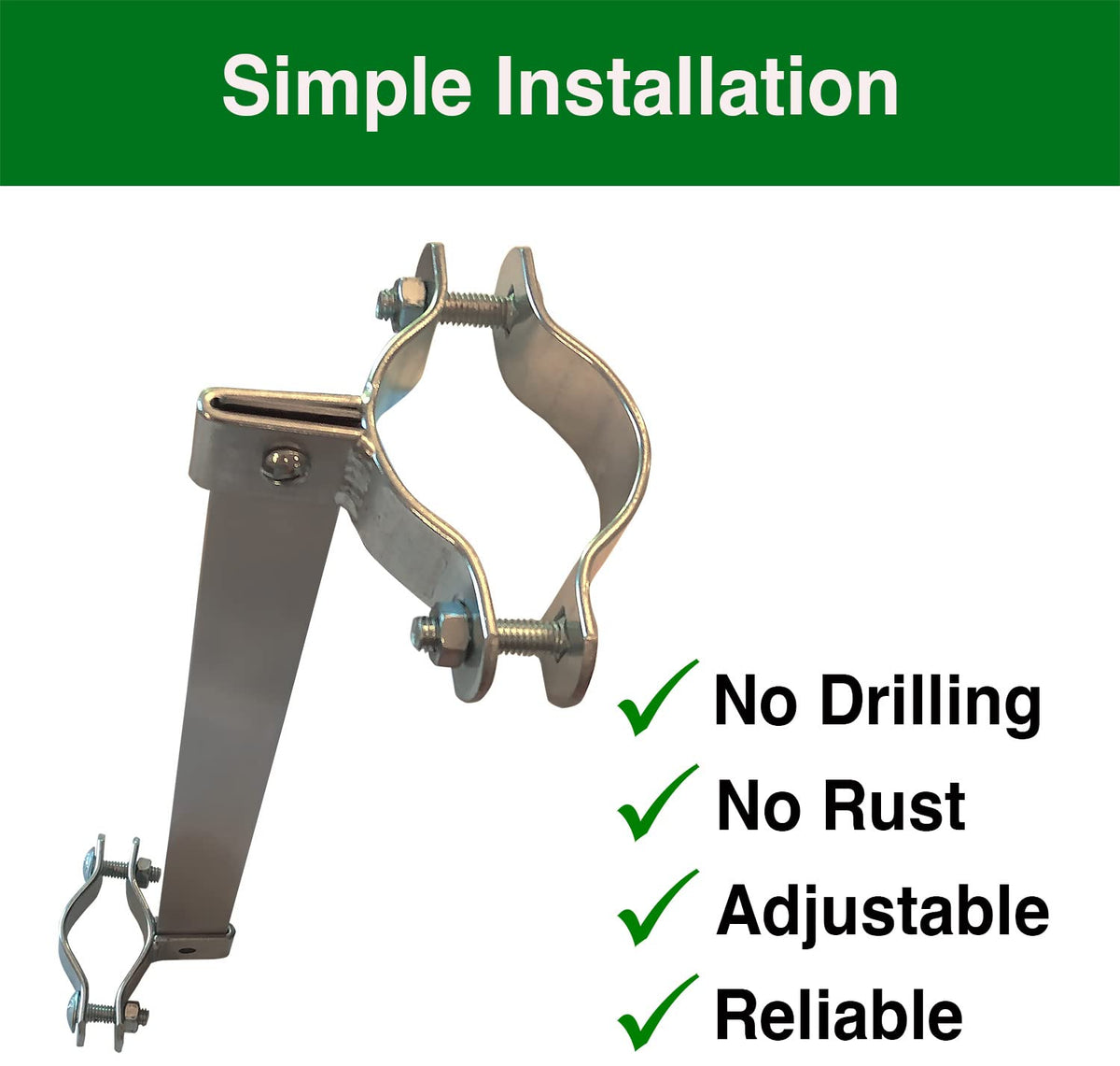 Gate Shut Sta-klos adjustable-tension lever enables customizable closing speed.