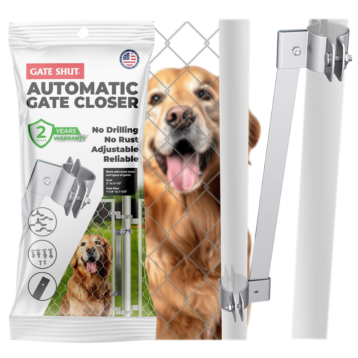 Gate Shut Sta-klos pool-gate-compatibility supports automatic closure near wet areas.