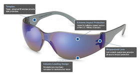 Gateway Safety StarLite 469M glasses with gray temples for lightweight comfort.
