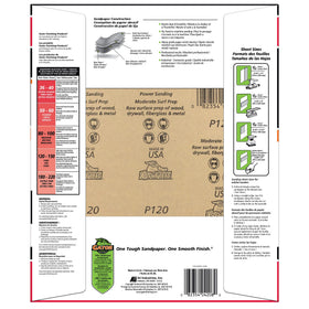 Gator 9x11 120 grit sheet ideal for metal prep.