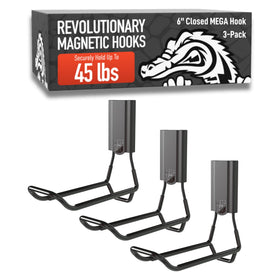 Gator Magnetics Mega 6-in closed hook on steel surface holding 45 lb.