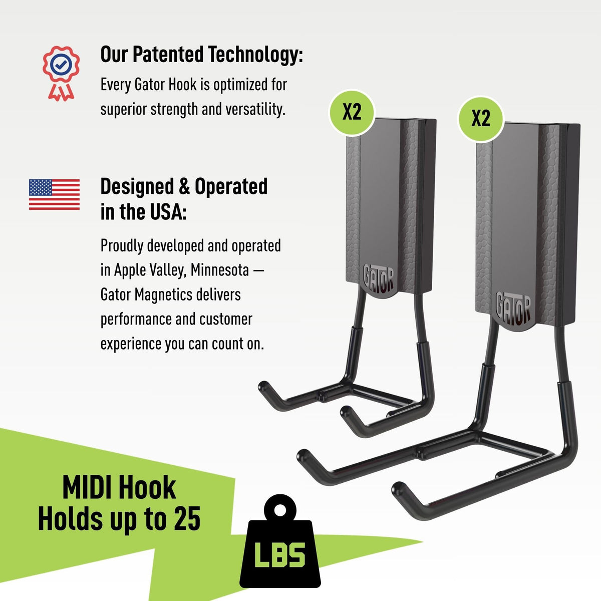 Easy-release lever enables quick tool repositioning on MIDI hooks.