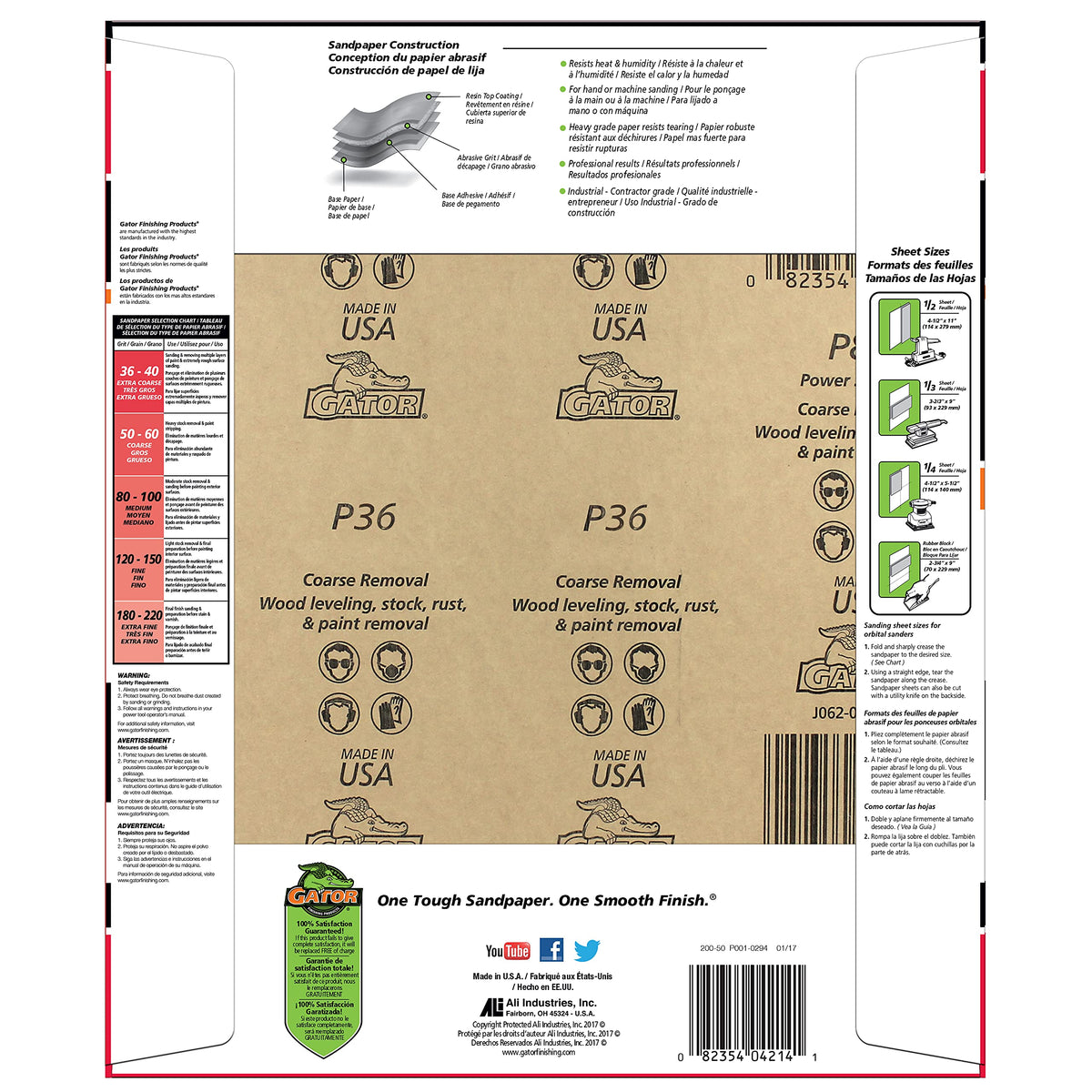 Gator sanding sheets cut-to-fit for custom sander setups and faster projects.