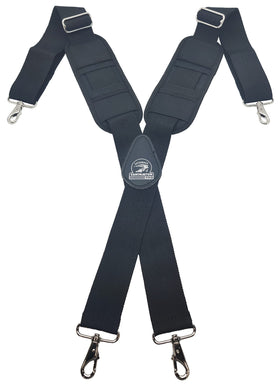 GATORBACK B606 molded air-channel suspenders with shoulder pads for comfort and ventilation.