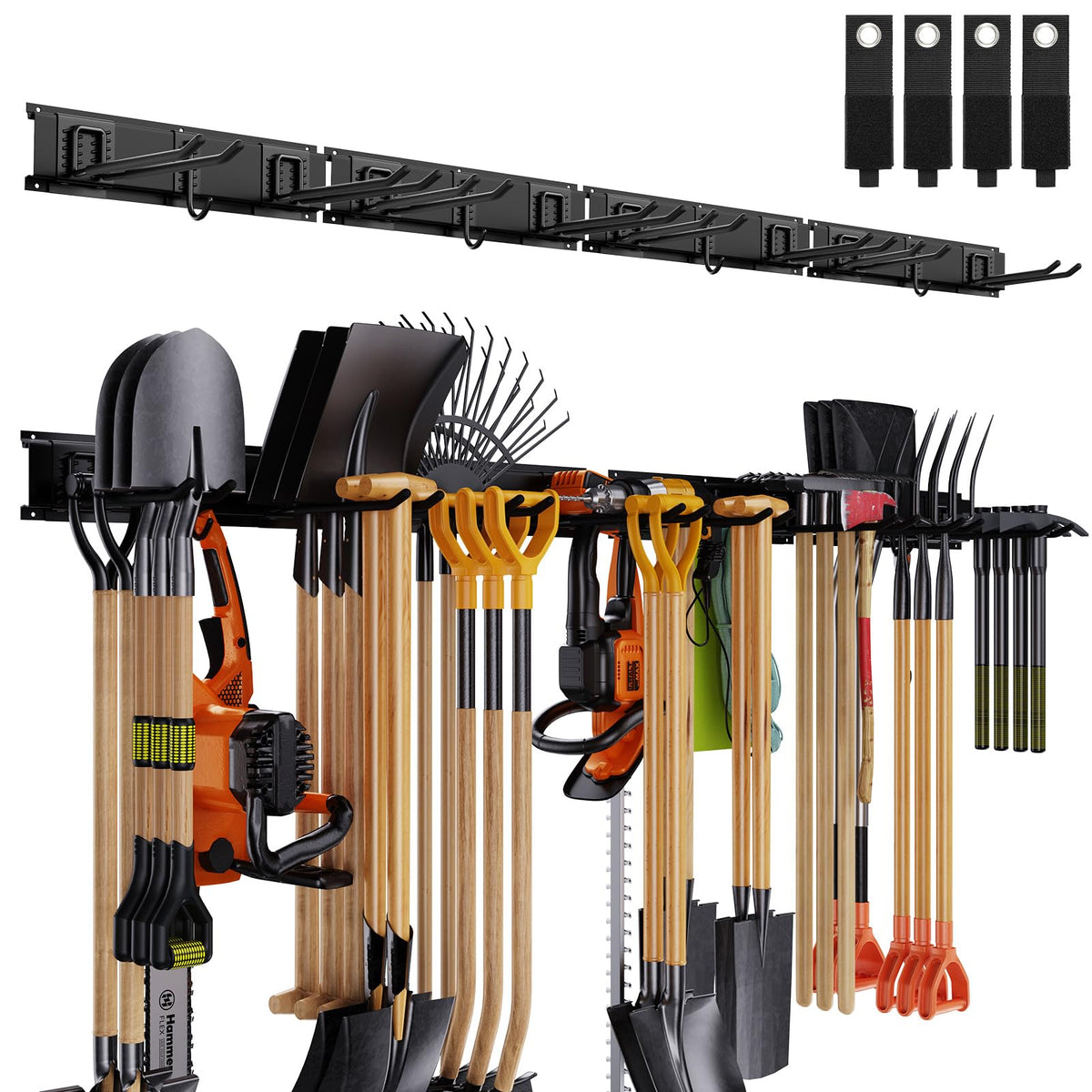 Gatsowm garage tool organizer wall mount keeps tools neatly organized and accessible.