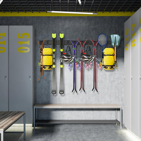 Gatsowm space saving garage storage helps declutter corners and maximize wall space.