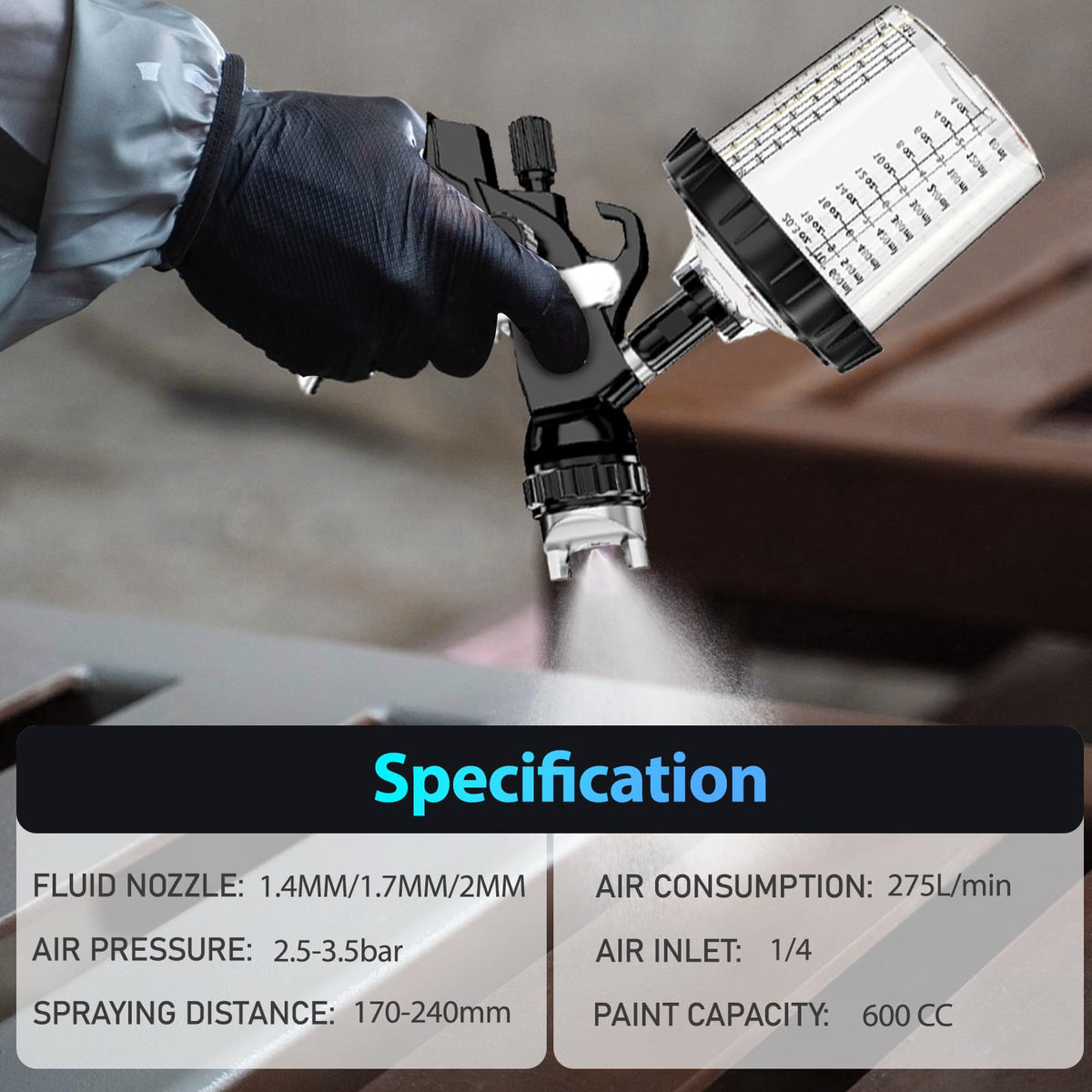 GATTLELIC multi‑application sprayer demonstrating primers and coats use cases