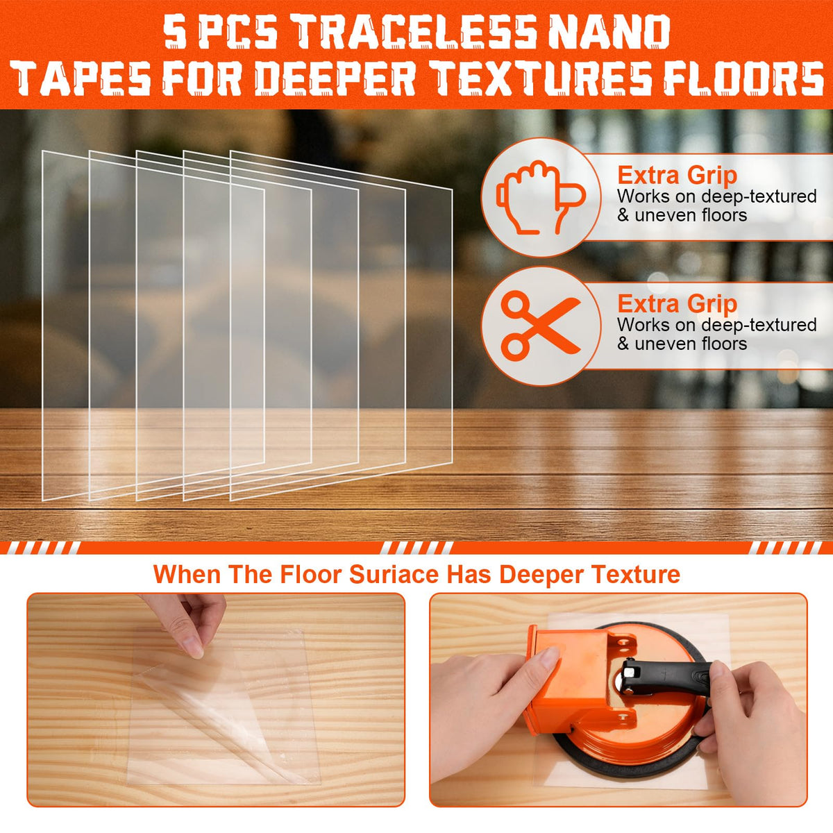 Gavhaio Floor Gap Fixer suited for vinyl, laminate, and wood floors.