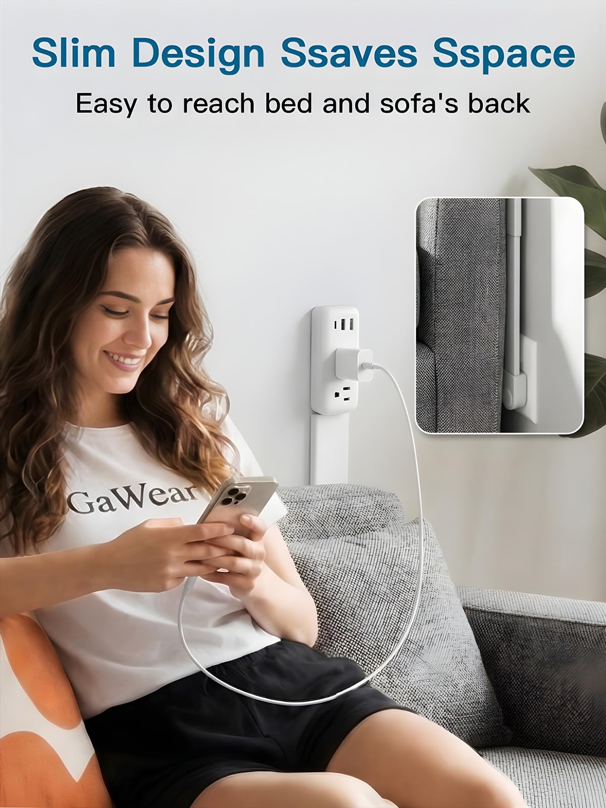 GaWear extender extended to 22–34 inches for reach behind sofas or desks.