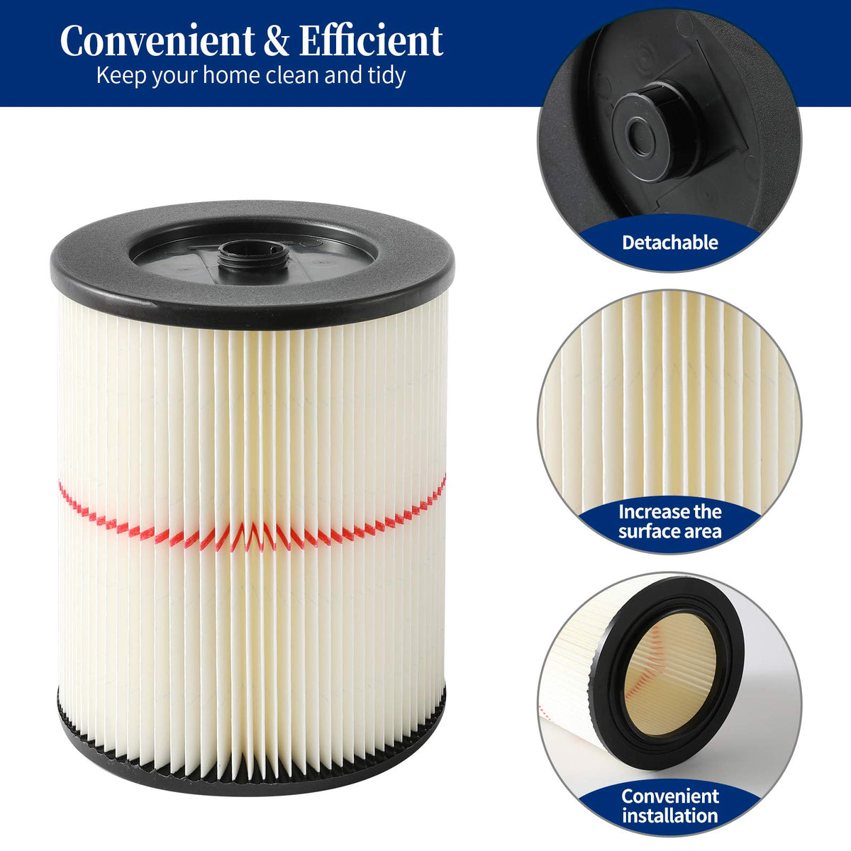 Gazeer filter top cap removable for easy installation