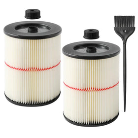 Gazeer red stripe cartridge filter for Craftsman 17816 installed in a larger vacuum