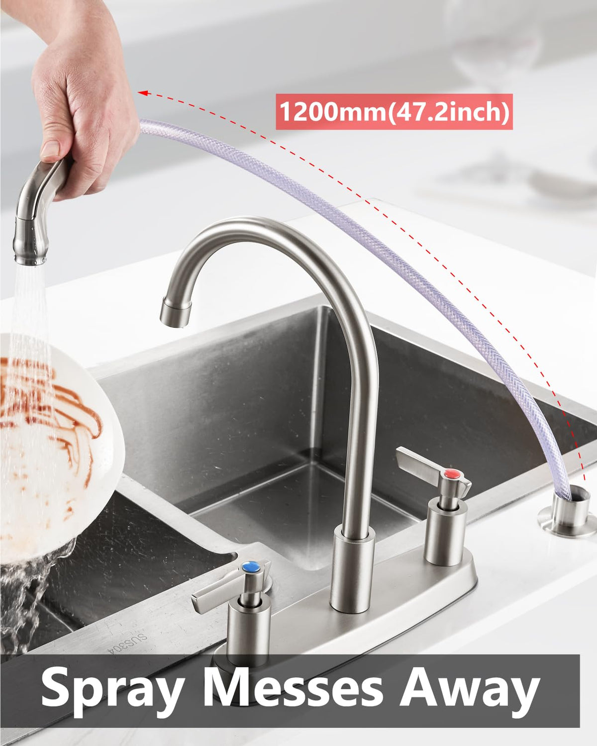 GBBNE brushed nickel finish resists fingerprints and adds a modern look