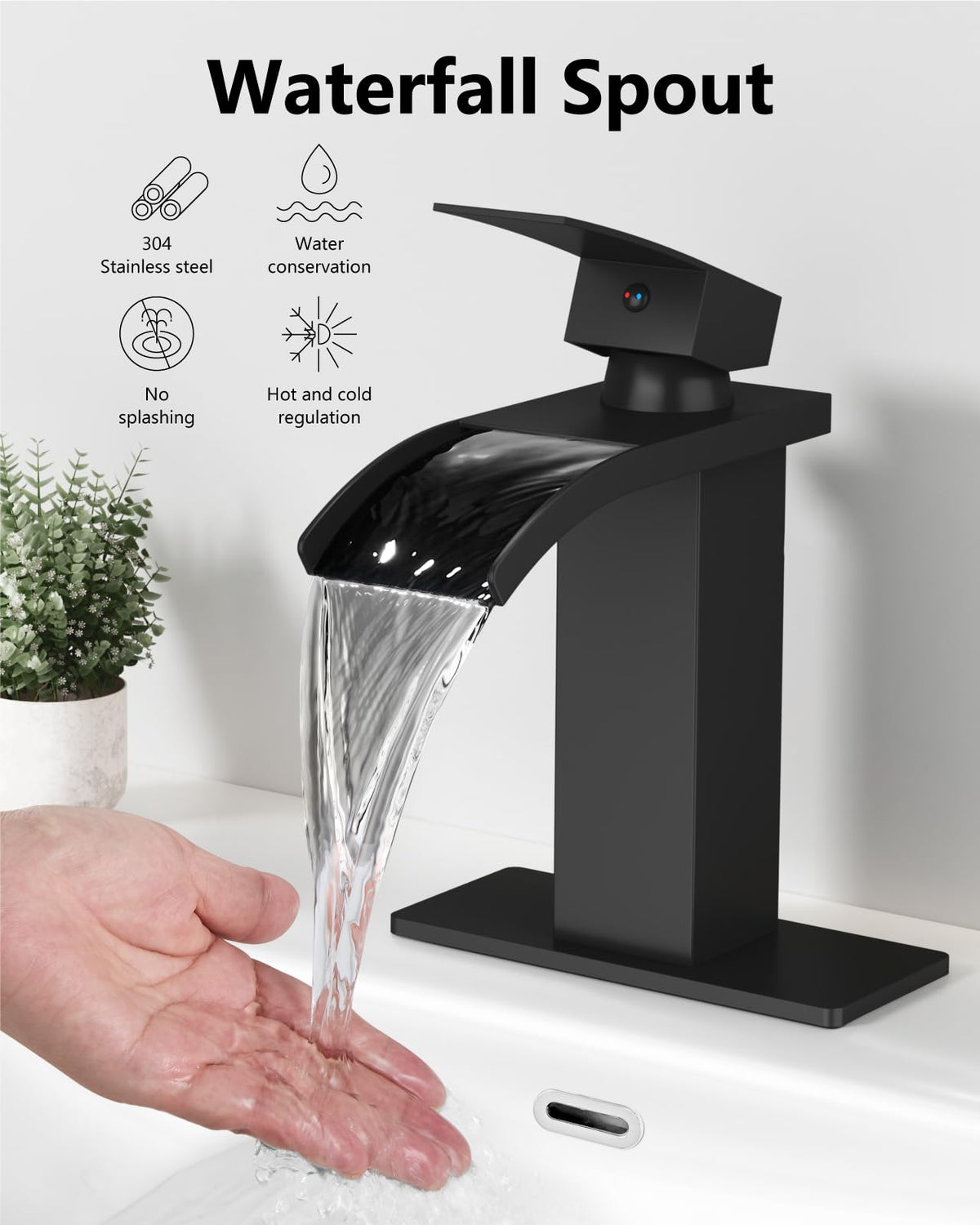 GBBNE matte black finish offers durable, anti-discoloration style for bathrooms.
