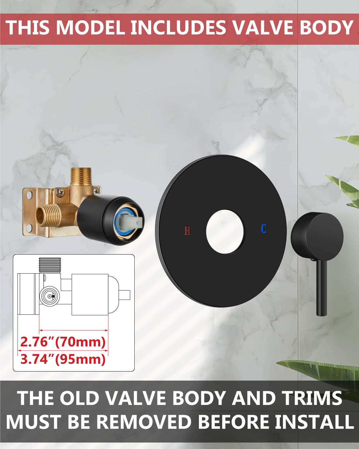 GBBNE shower trim kit completes a cohesive look