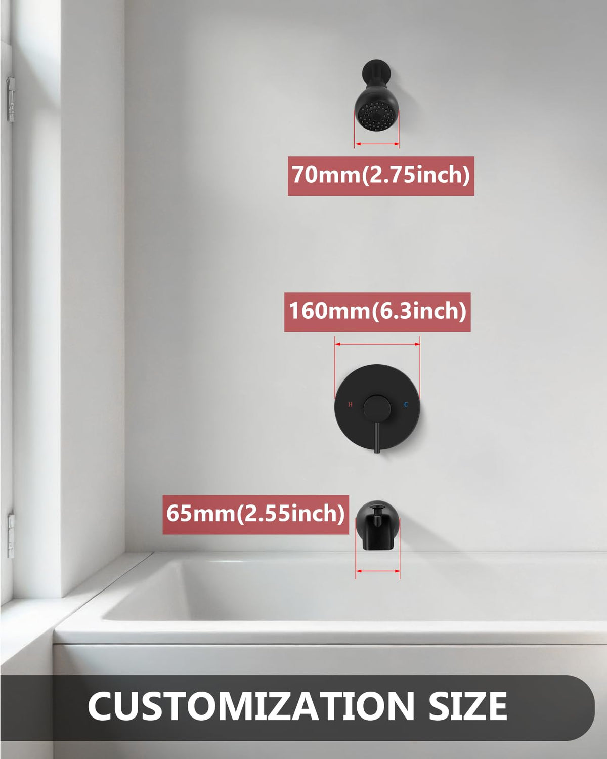 GBBNE wall-mount kit with handle and cover plate for a neat setup