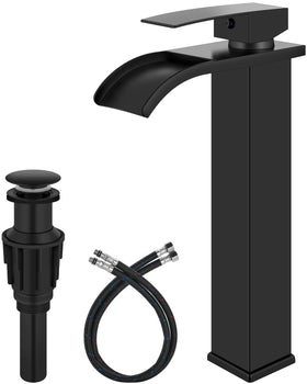 GBBNE vessel sink faucet with waterfall flow for calm bathroom routines