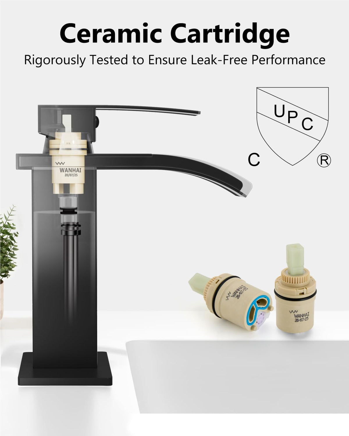 GBBNE water-saving 1.2 GPM with overflow-safe aeration.