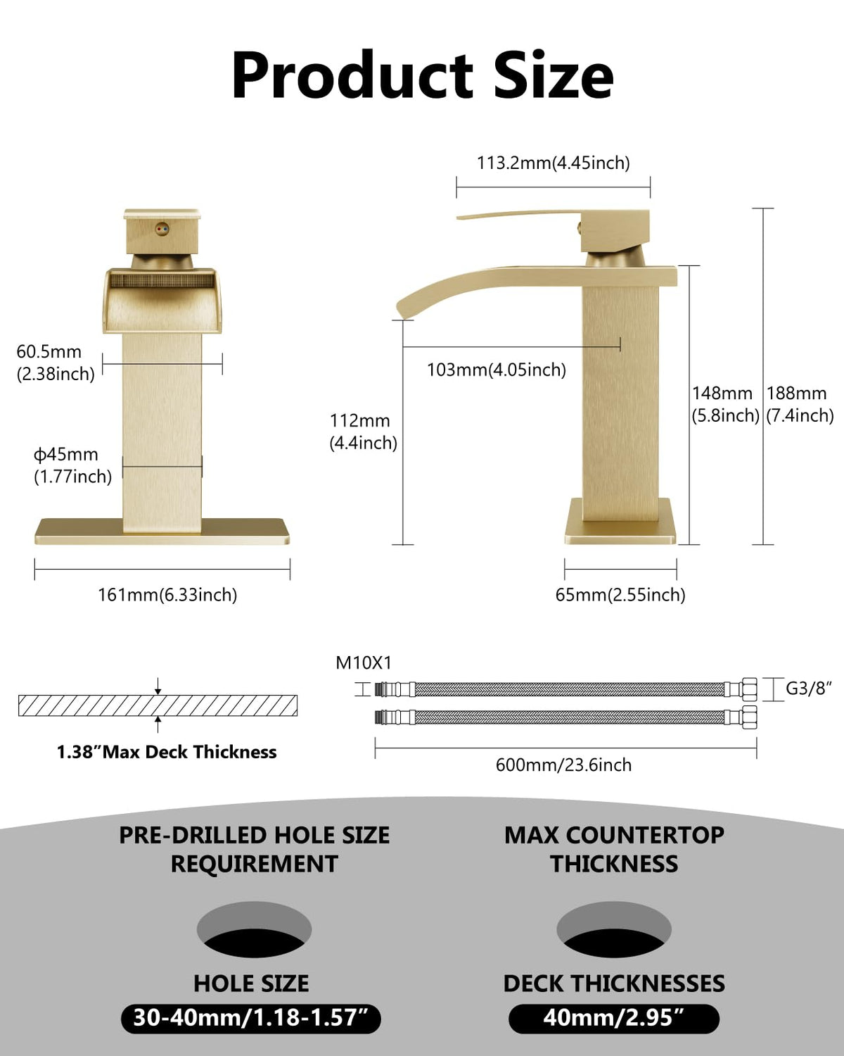 GBBNE Waterfall ceramic disc cartridge ensures smooth operation