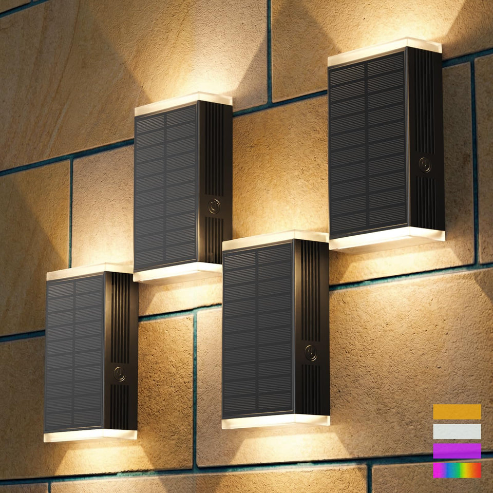 GBEAST solar wall light front view for porch ambiance and safety