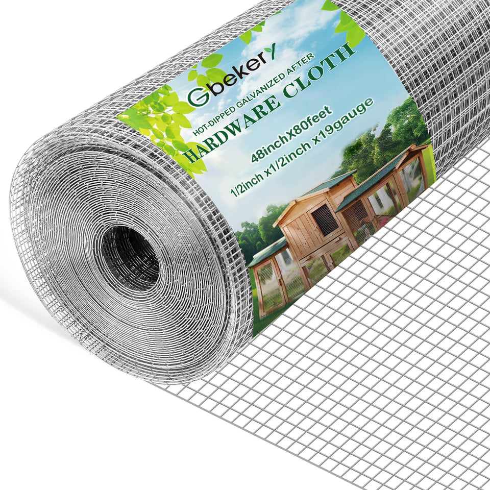 Gbekery hardware cloth 1/2-inch mesh roll for durable poultry enclosures.