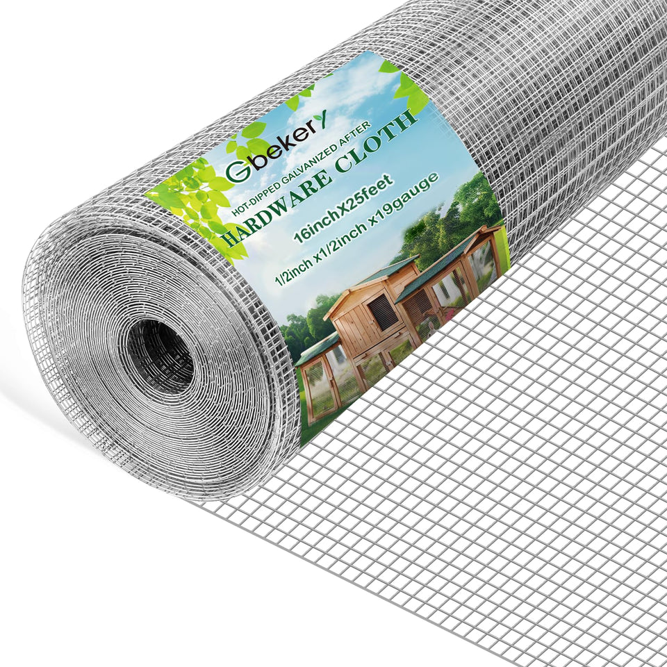 Gbekery hardware cloth with 1/2-inch grid for durable garden fencing.