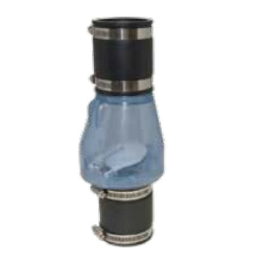 GBOKYN Zoeller Quiet Check slip union with clear body for easy inspection and reliable flow