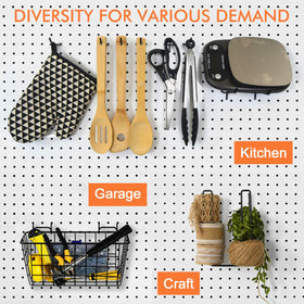 G.CORE pegboard 2-inch hooks organize kitchen and craft items