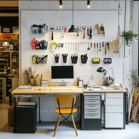 G.CORE pegboard wall display keeps DIY supplies in reach