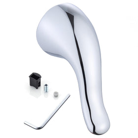 gcbcrit chrome shower handle close-up emphasizes durable chrome finish and precise control.