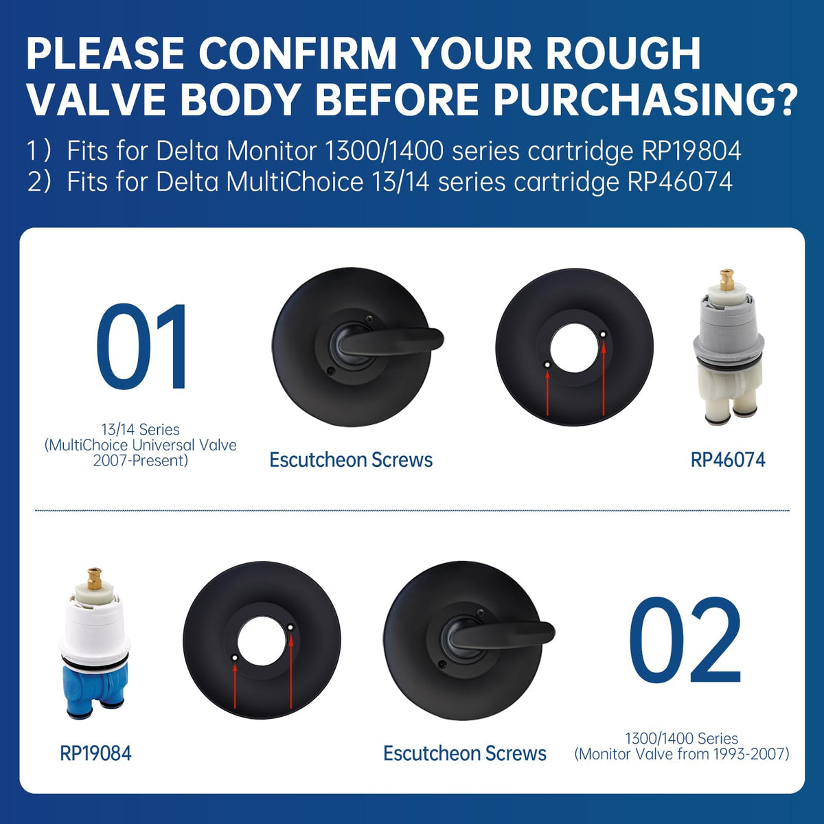 Gcbcrit Delta Monitor 1300/1400 compatibility with matte black trim