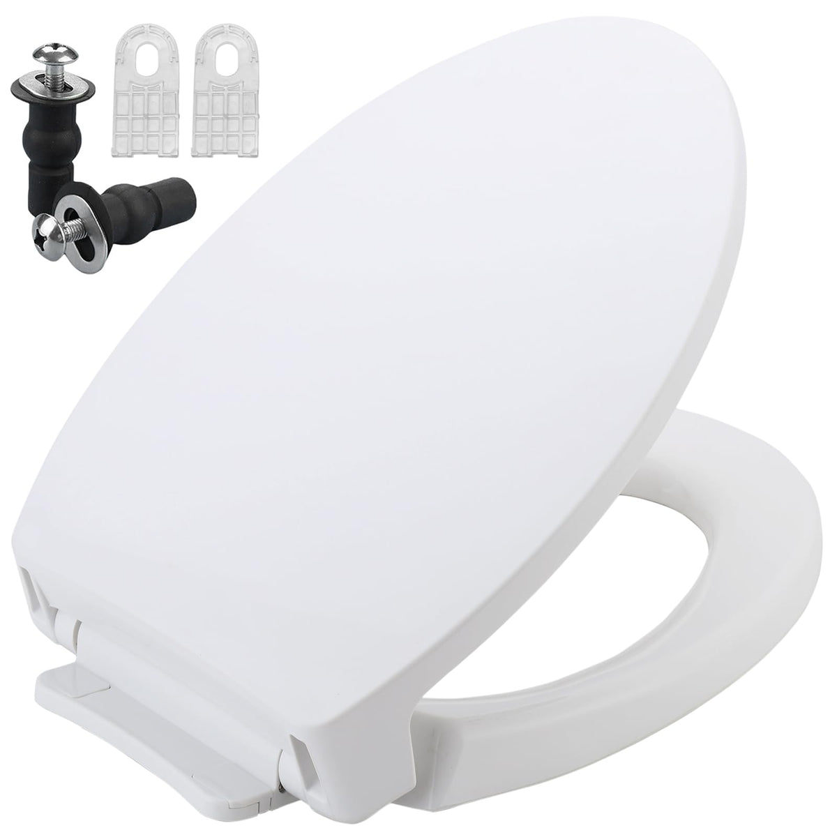 GCBCRIT SS114 elongated seat cotton white with soft-close feature.