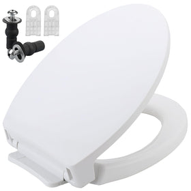 GCBCRIT SS114 elongated seat cotton white with soft-close feature.