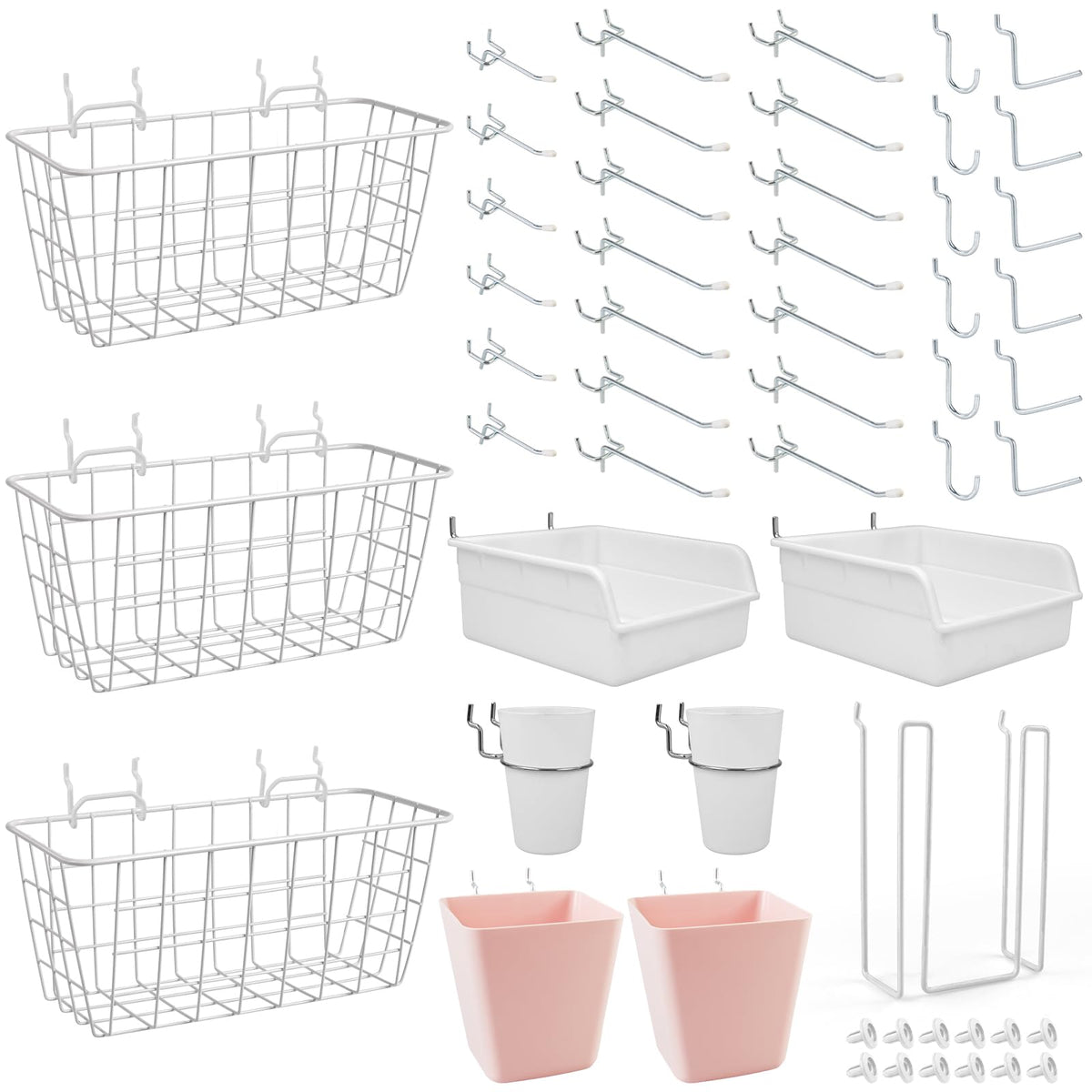 G.CORE pegboard baskets large organize tools on a sturdy wall display