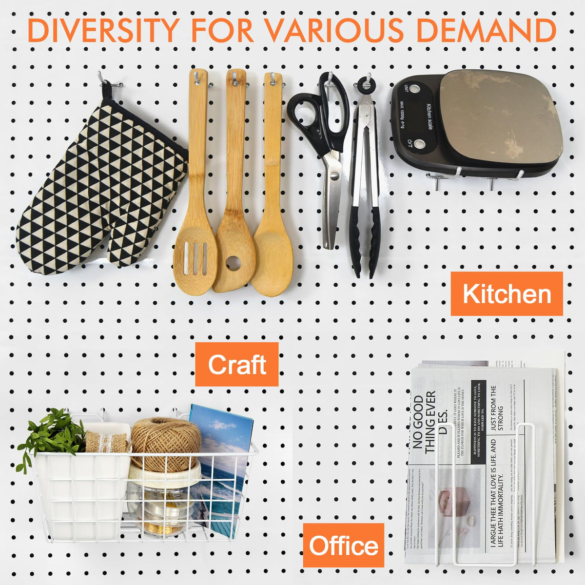 G.CORE pegboard hooks varied offer flexible hanging for kitchen, office, or crafts