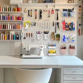 G.CORE wall storage display showcases organized tools with clear visibility